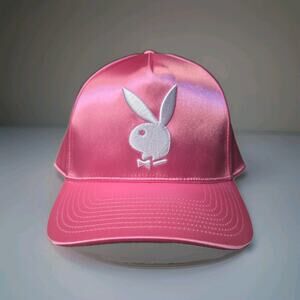 Lids Playboy Pink Satin SnapBack Hat